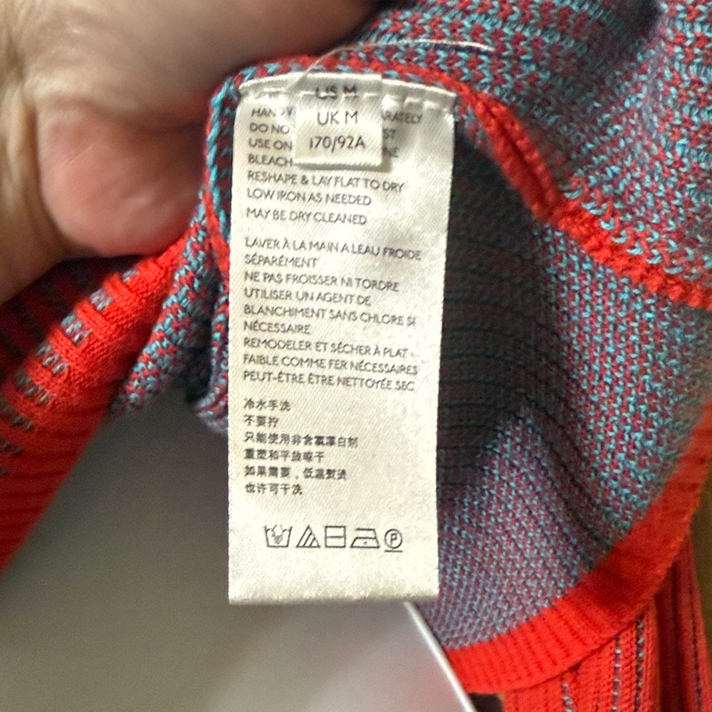 BDG Red Festive Patterned Turtleneck Sweater Sky … - image 7